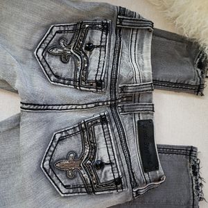 Rock Revival Women's sz25 Skinny jeans. Gray/Blk
